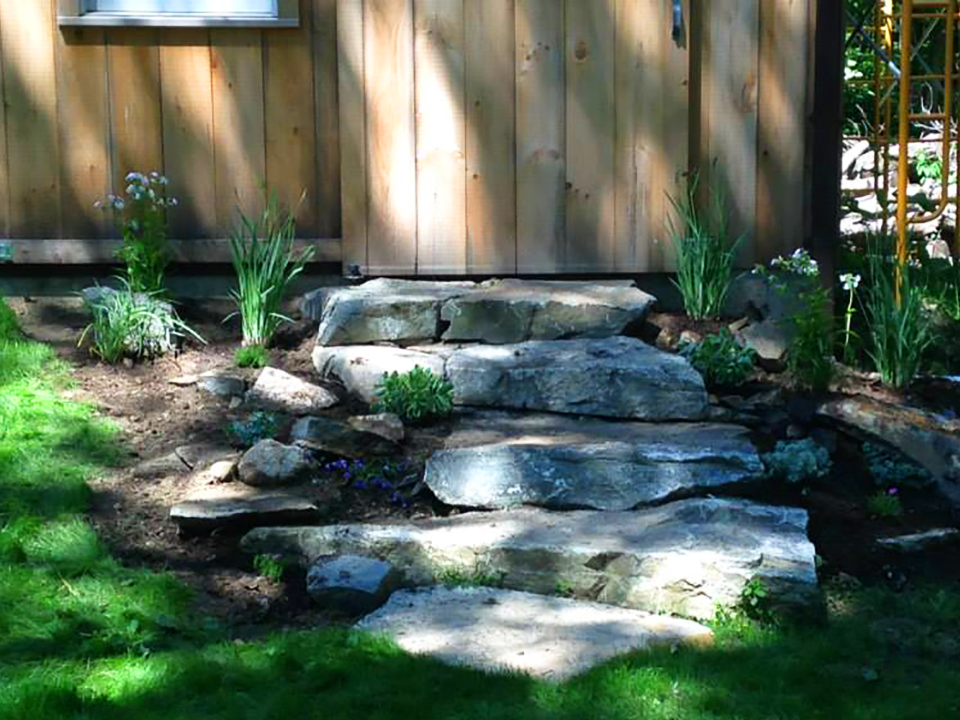 stone walkway installation CT from TNT Landscaping & Excavation